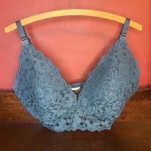Nursing -Lace Bralette in Teal
